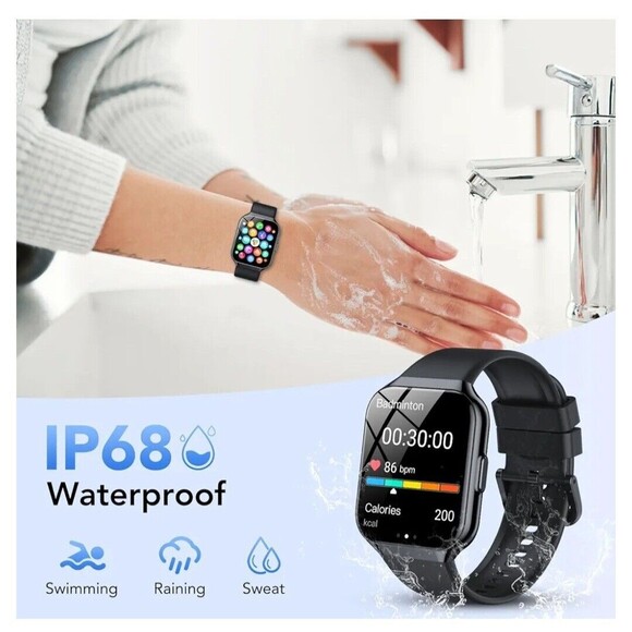 Smart Watch for Men Women (Answer/Make Call), 1.96" HD Smartwatch Fitness... - Picture 6 of 7